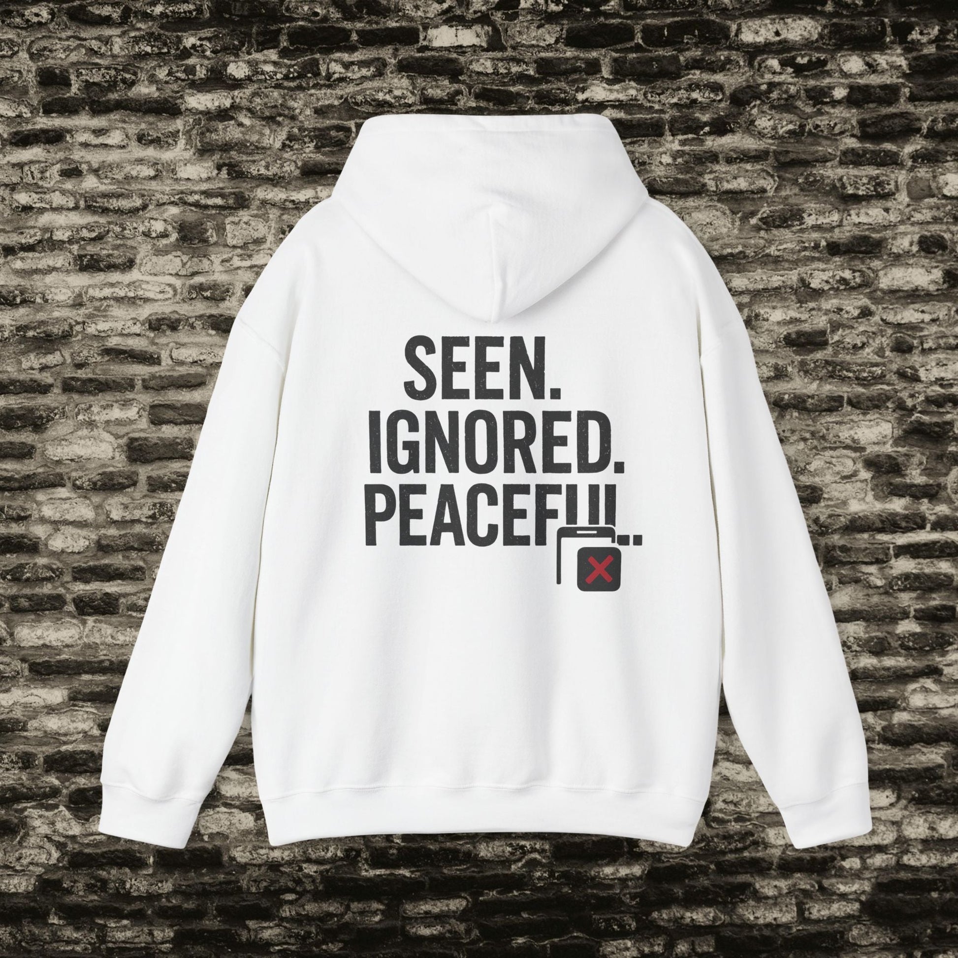 Delivered. No Response.” Hoodie – Anti-Social Drop Printify