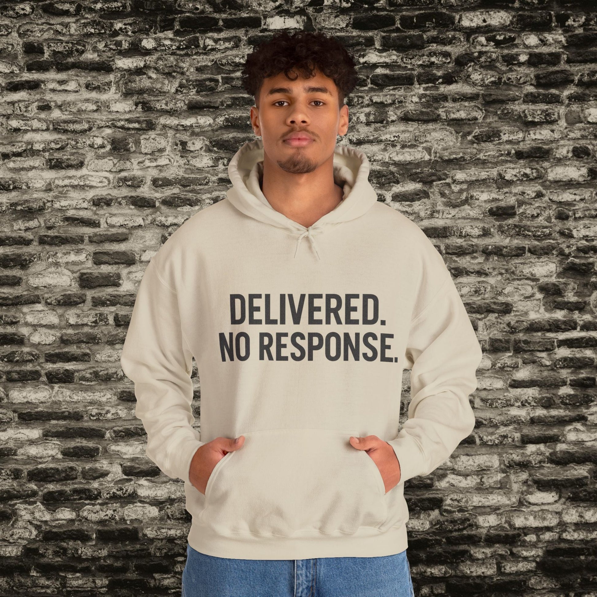 Delivered. No Response.” Hoodie – Anti-Social Drop Printify