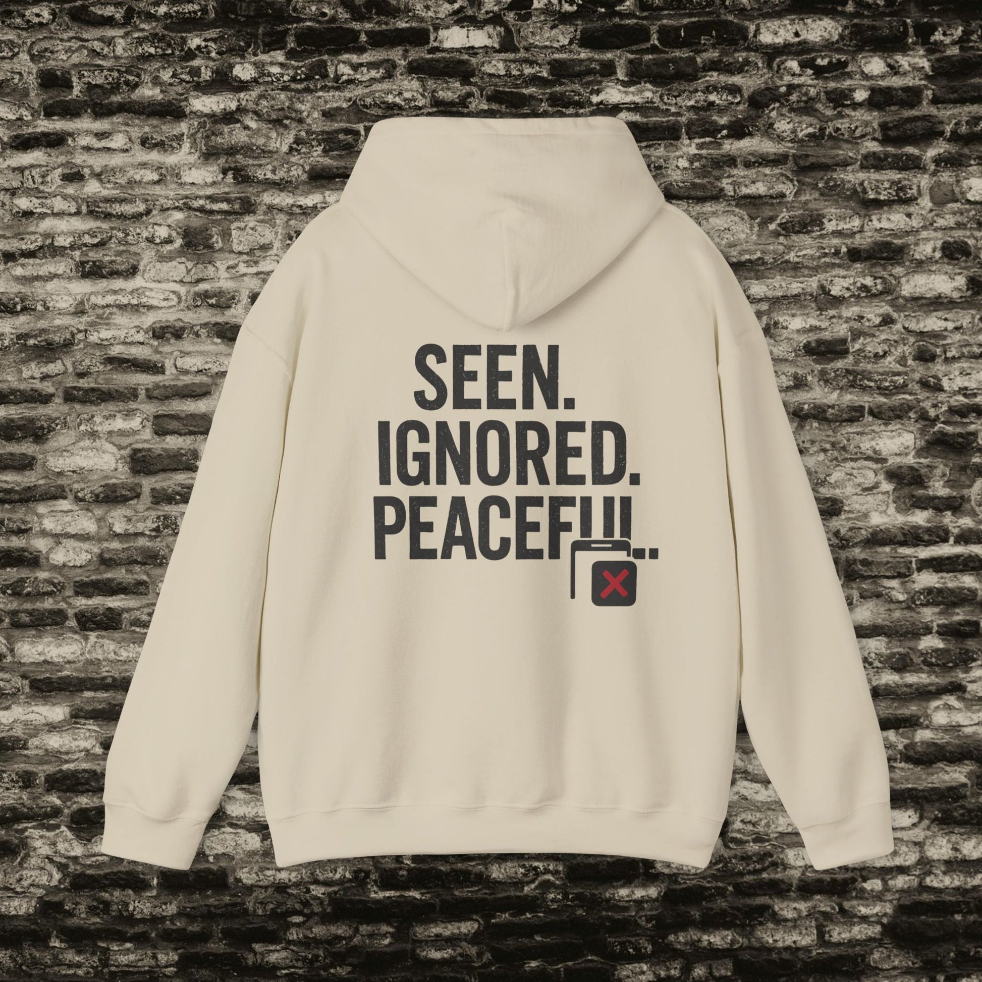 Delivered. No Response.” Hoodie – Anti-Social Drop Printify