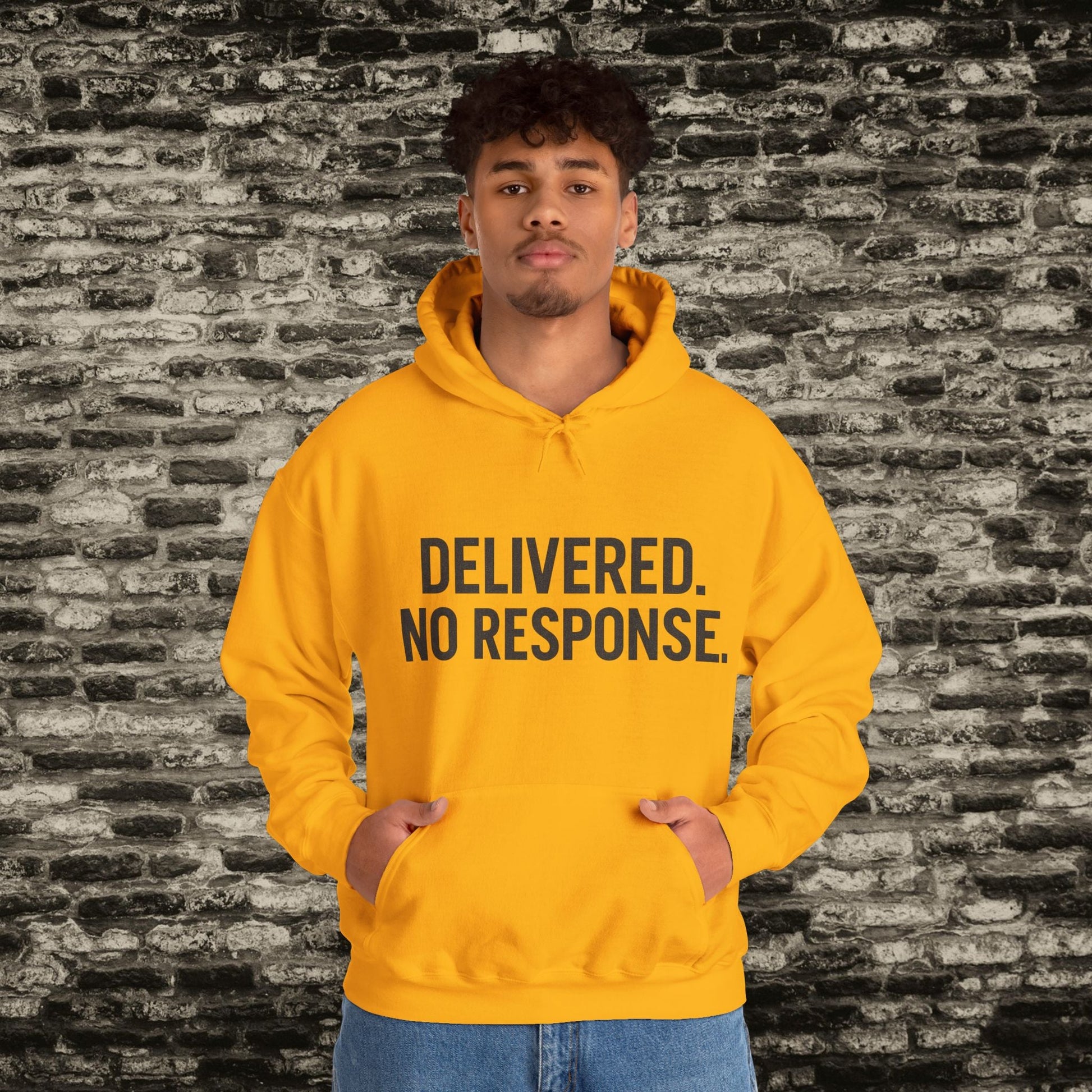 Delivered. No Response.” Hoodie – Anti-Social Drop Printify
