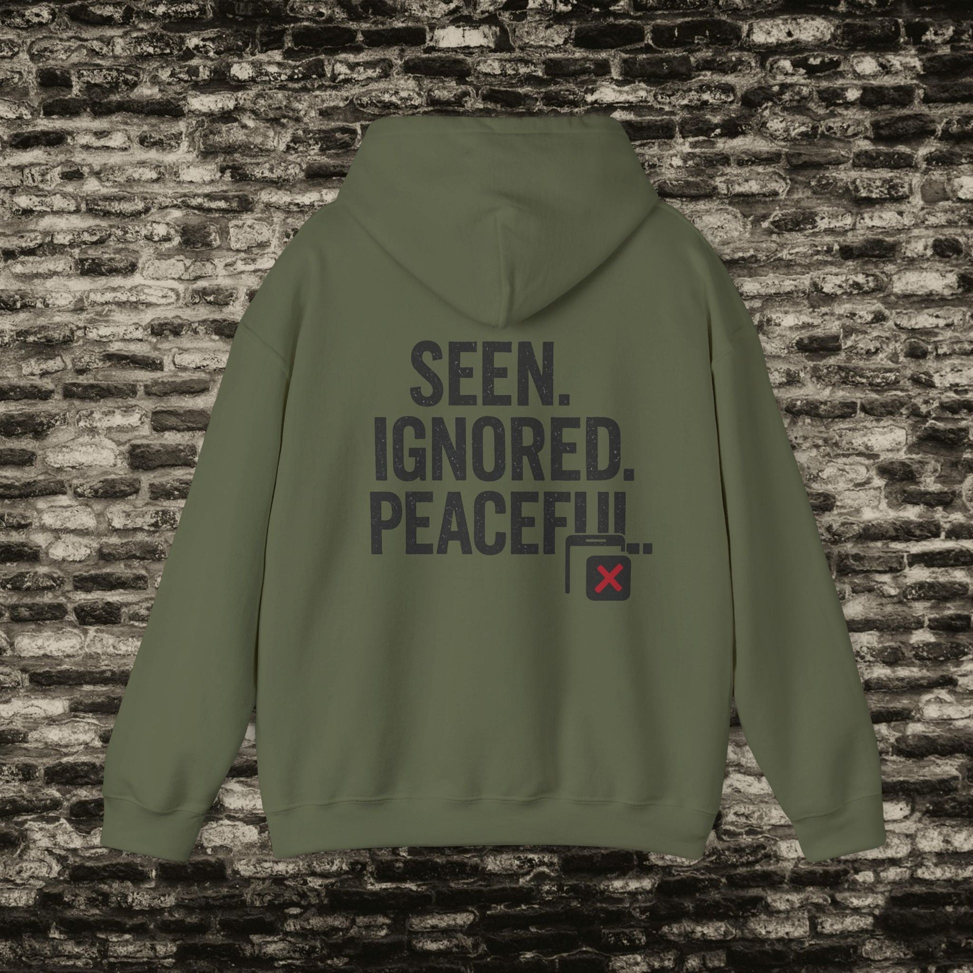 Delivered. No Response.” Hoodie – Anti-Social Drop Printify