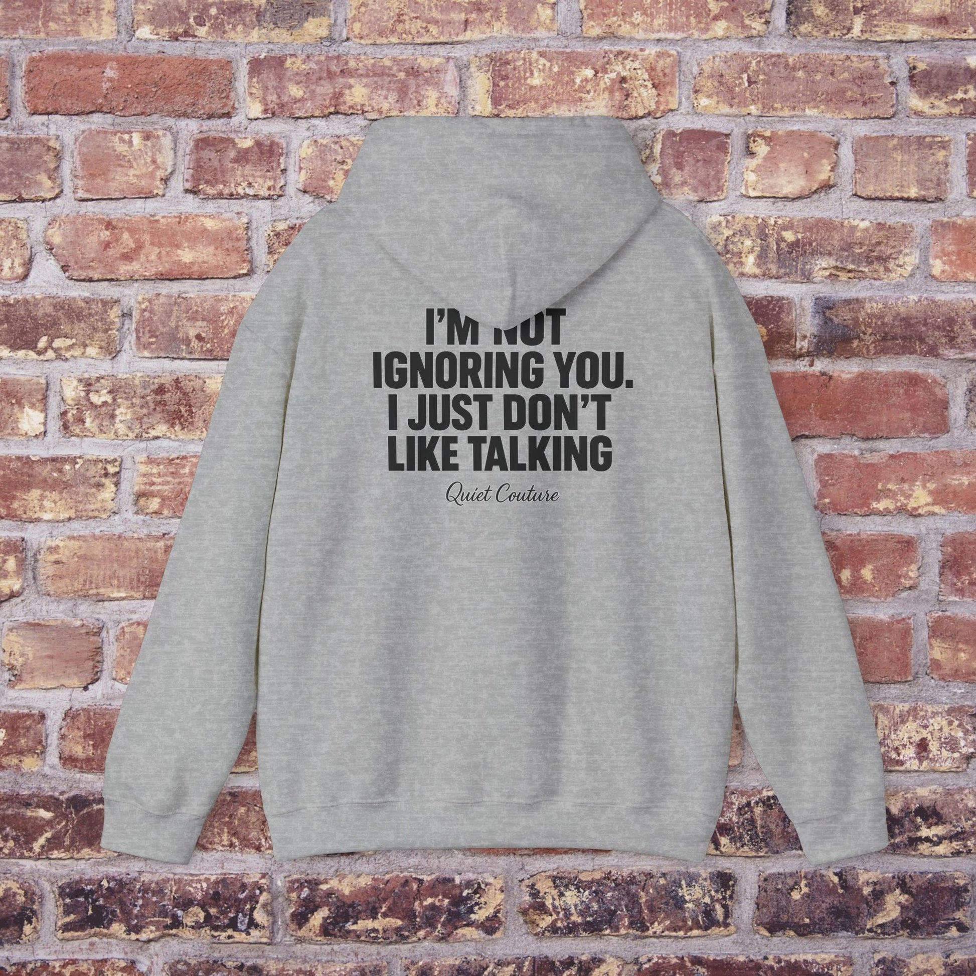 I’m Not Ignoring You” Streetwear Hoodie – Quiet Couture
