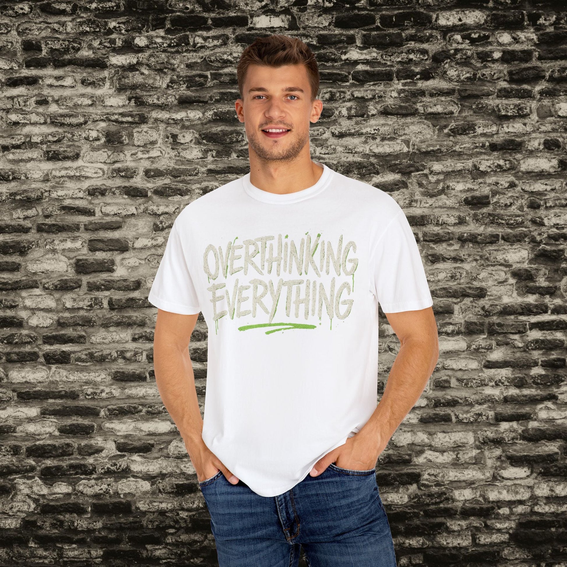 Overthinking Everything Tee – Urban Streetwear Vibes Printify