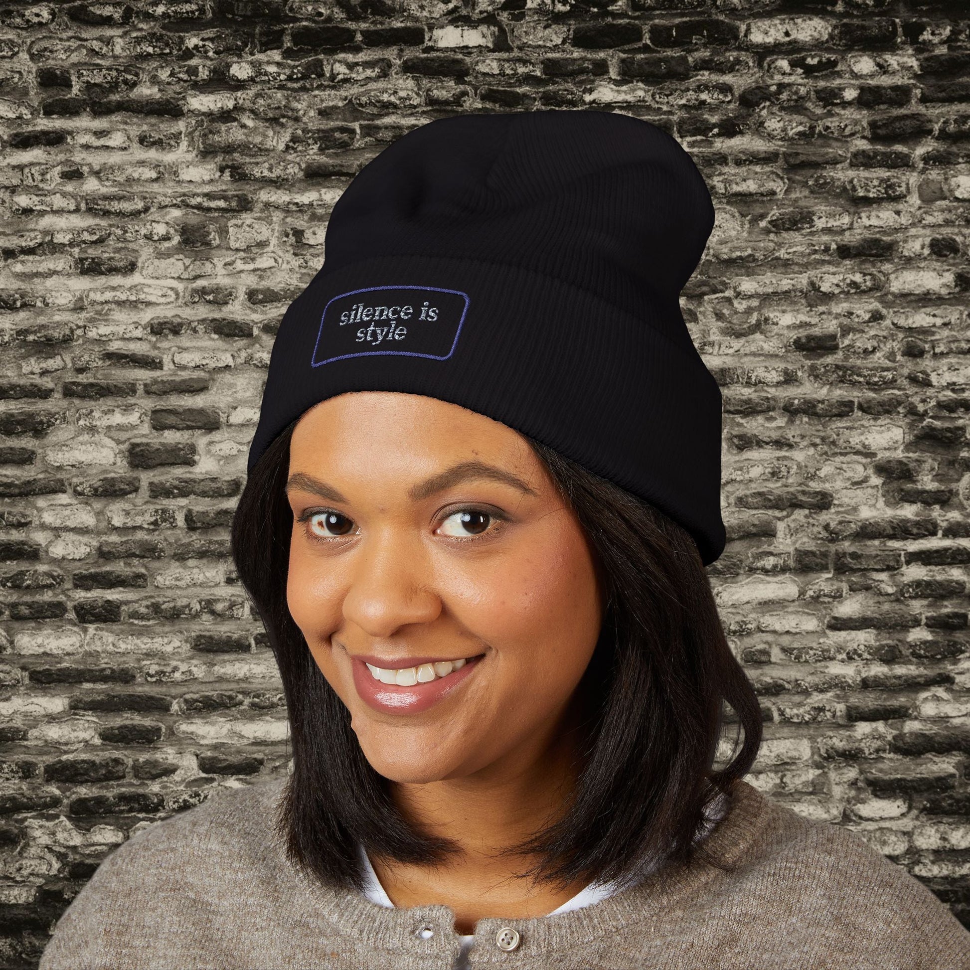 Silence Is Style” Beanie – Back to School Edition Printify