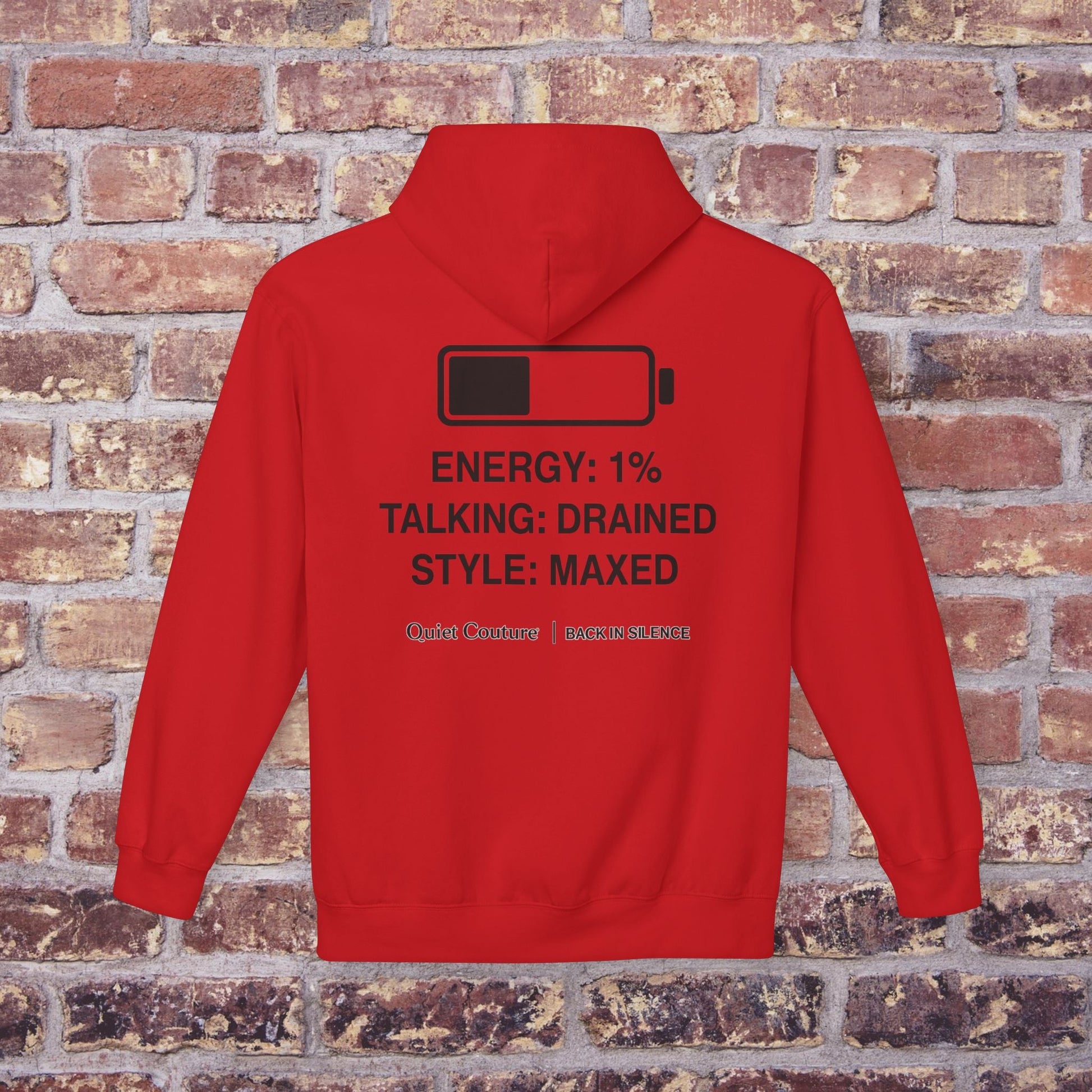 Social Battery Hoodie — Quiet Comeback Vol. 1 Printify