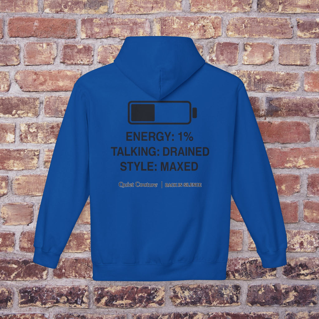 Social Battery Hoodie — Quiet Comeback Vol. 1 Printify