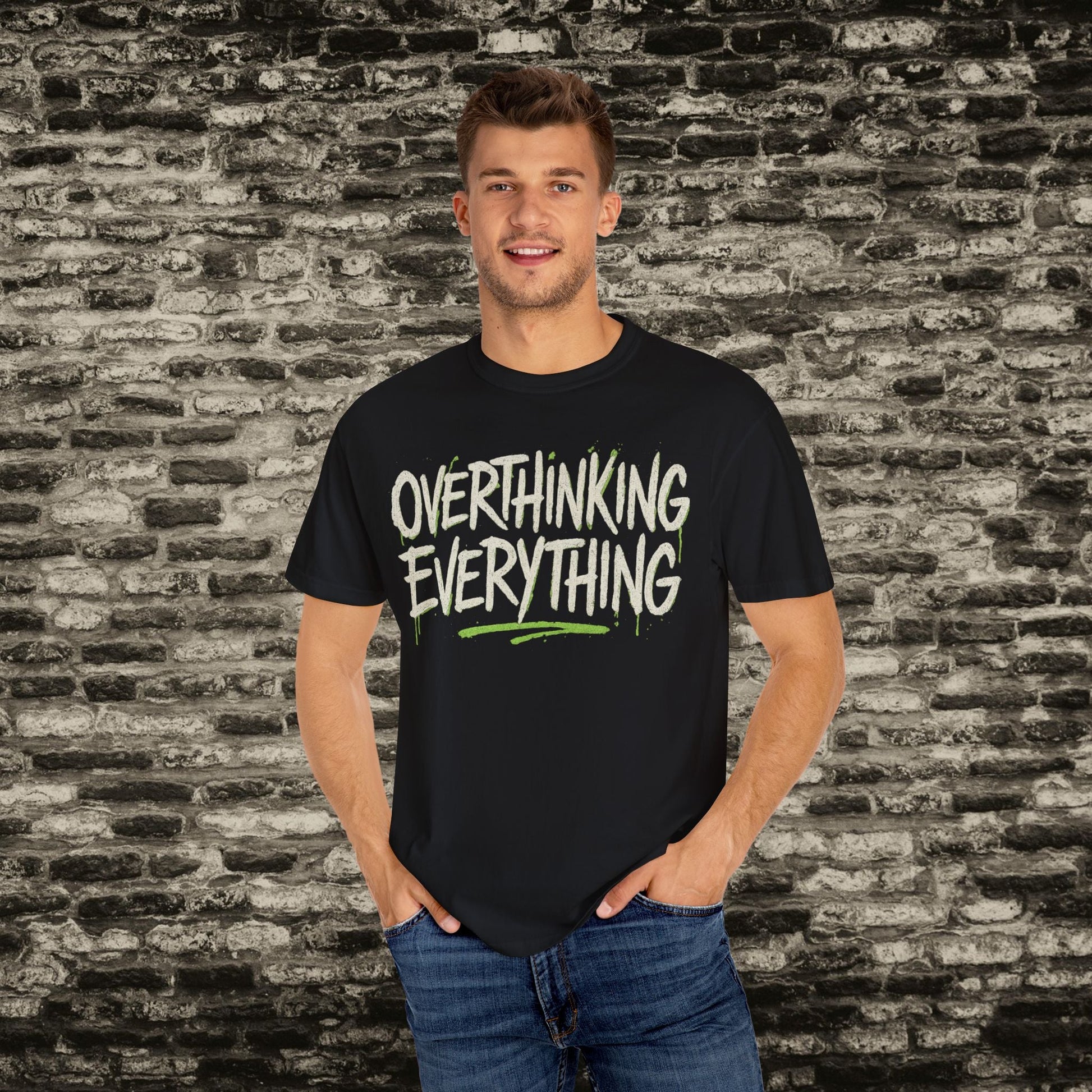 Overthinking Everything Tee – Urban Streetwear Vibes Printify