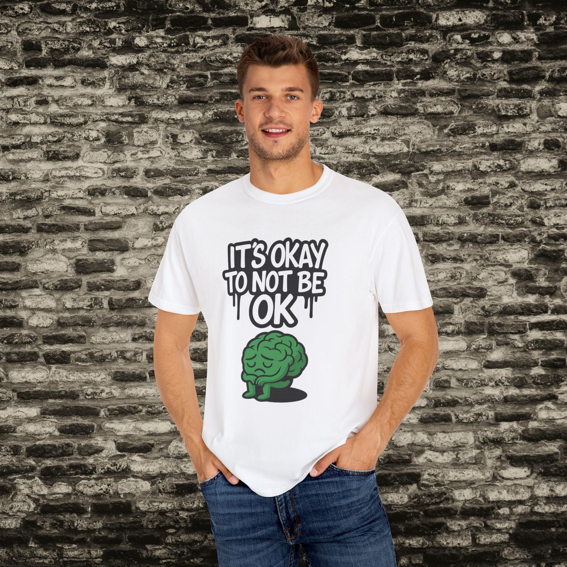 It’s Okay to Not Be OK Tee – Mental Health Awareness Shirt Printify