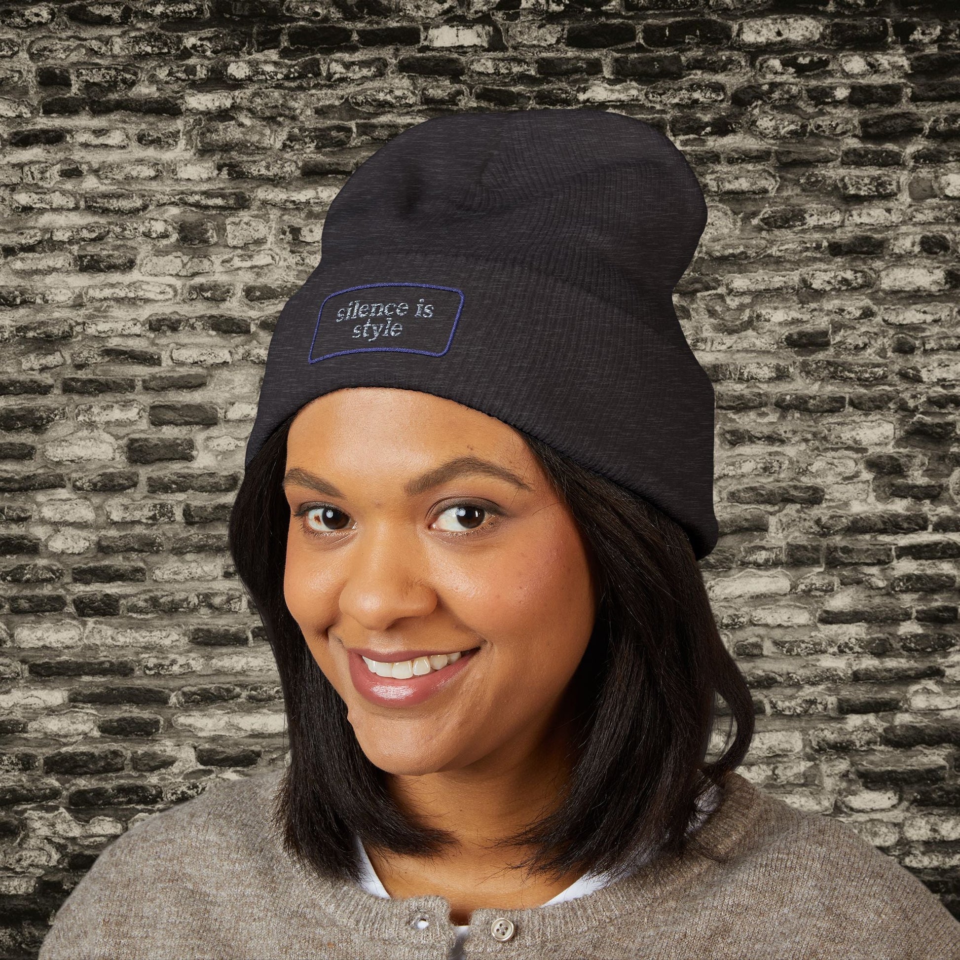 Silence Is Style” Beanie – Back to School Edition Printify