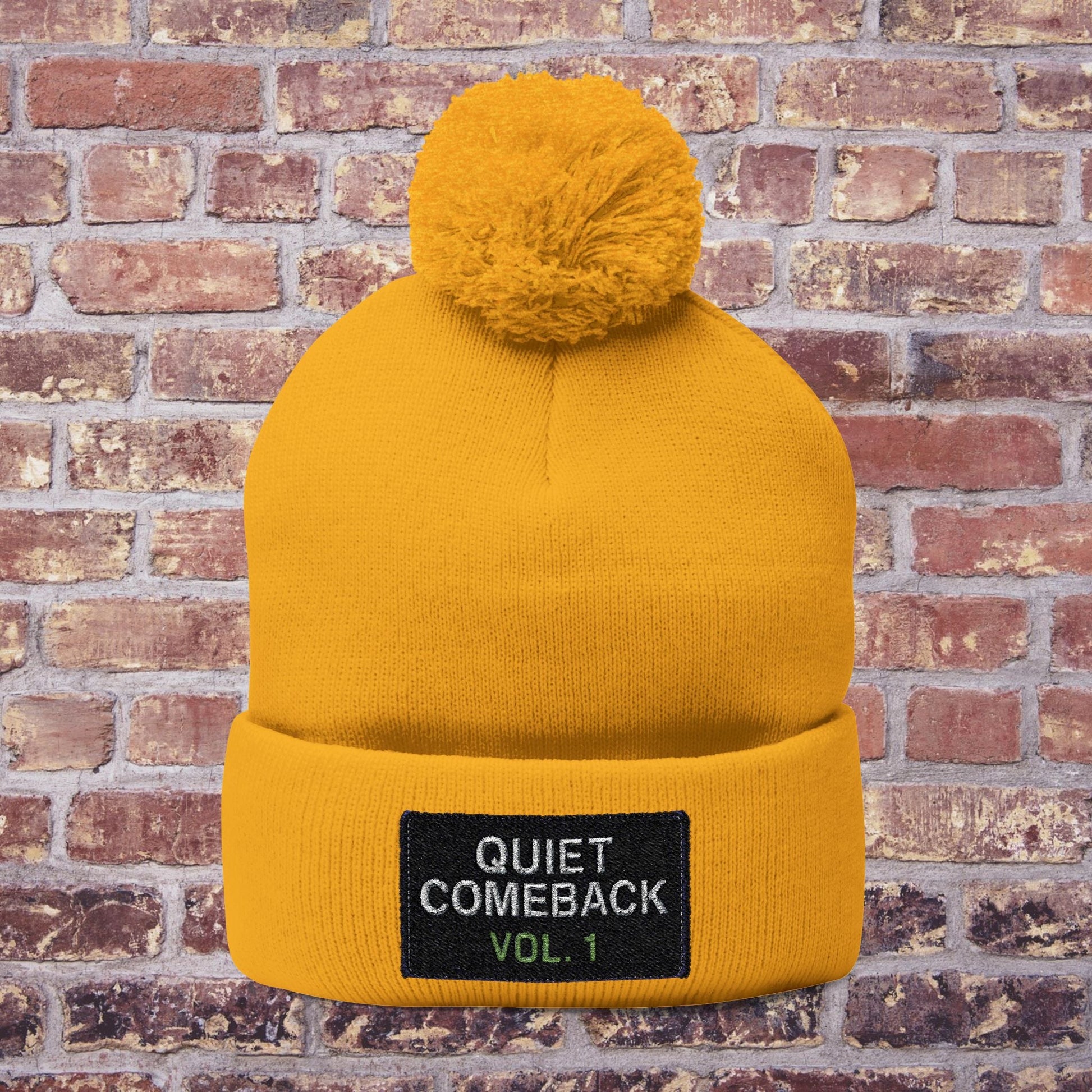 Quiet Comeback Vol. 1 Pom Beanie – Back to School Edition Printify