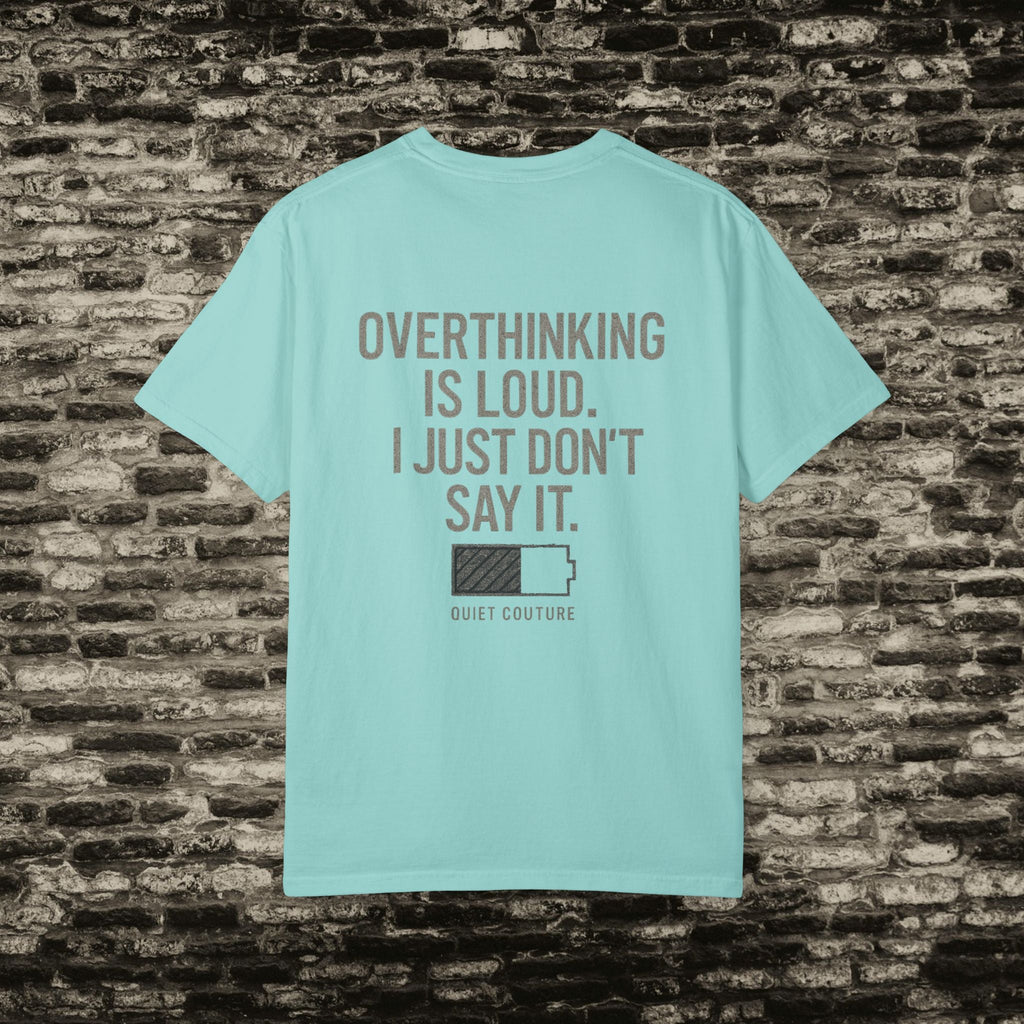 Mind on 10 T-shirt, Overthinking Humor Tee, Unisex Graphic Shirt, Gift for Mental Health Awareness, Casual Wear, Relaxed Fit Printify