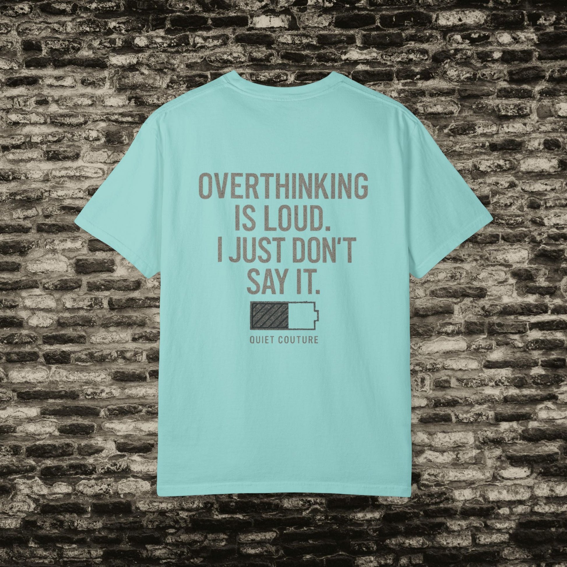Mind on 10 T-shirt, Overthinking Humor Tee, Unisex Graphic Shirt, Gift for Mental Health Awareness, Casual Wear, Relaxed Fit Printify
