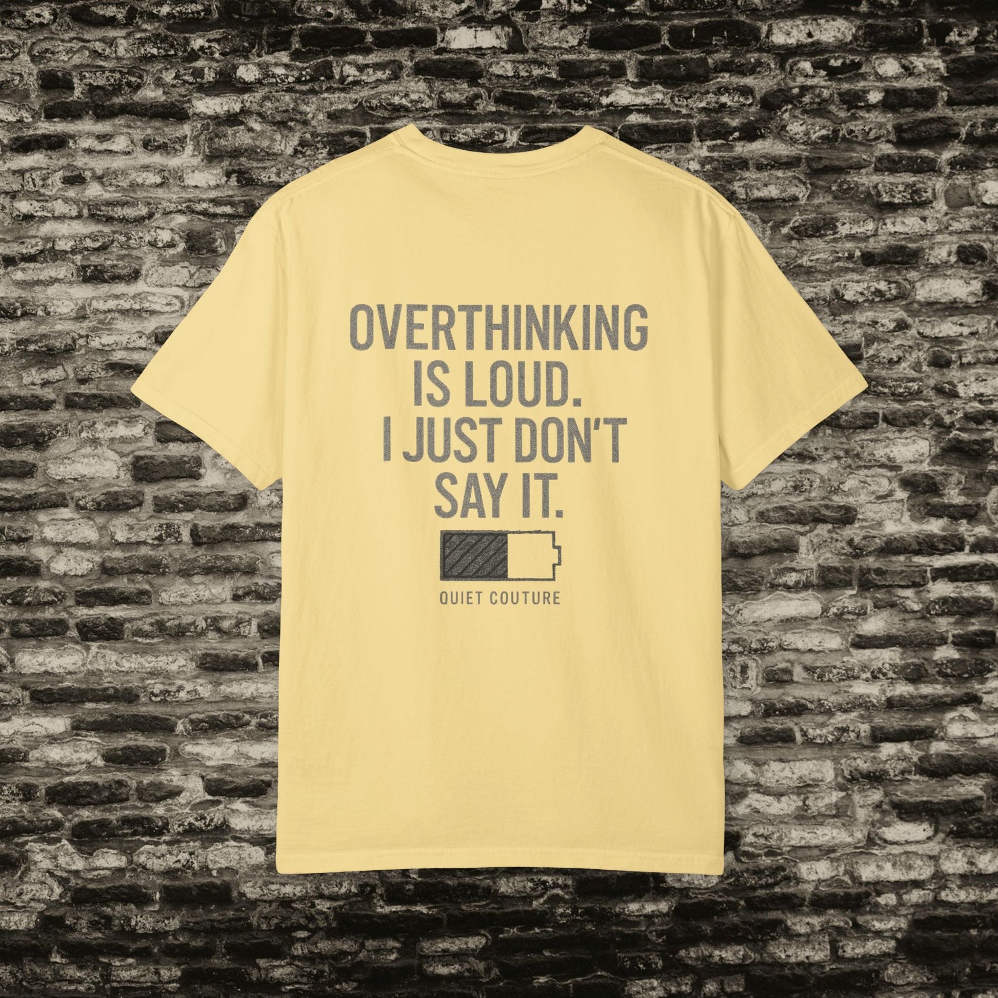 Mind on 10 T-shirt, Overthinking Humor Tee, Unisex Graphic Shirt, Gift for Mental Health Awareness, Casual Wear, Relaxed Fit Printify