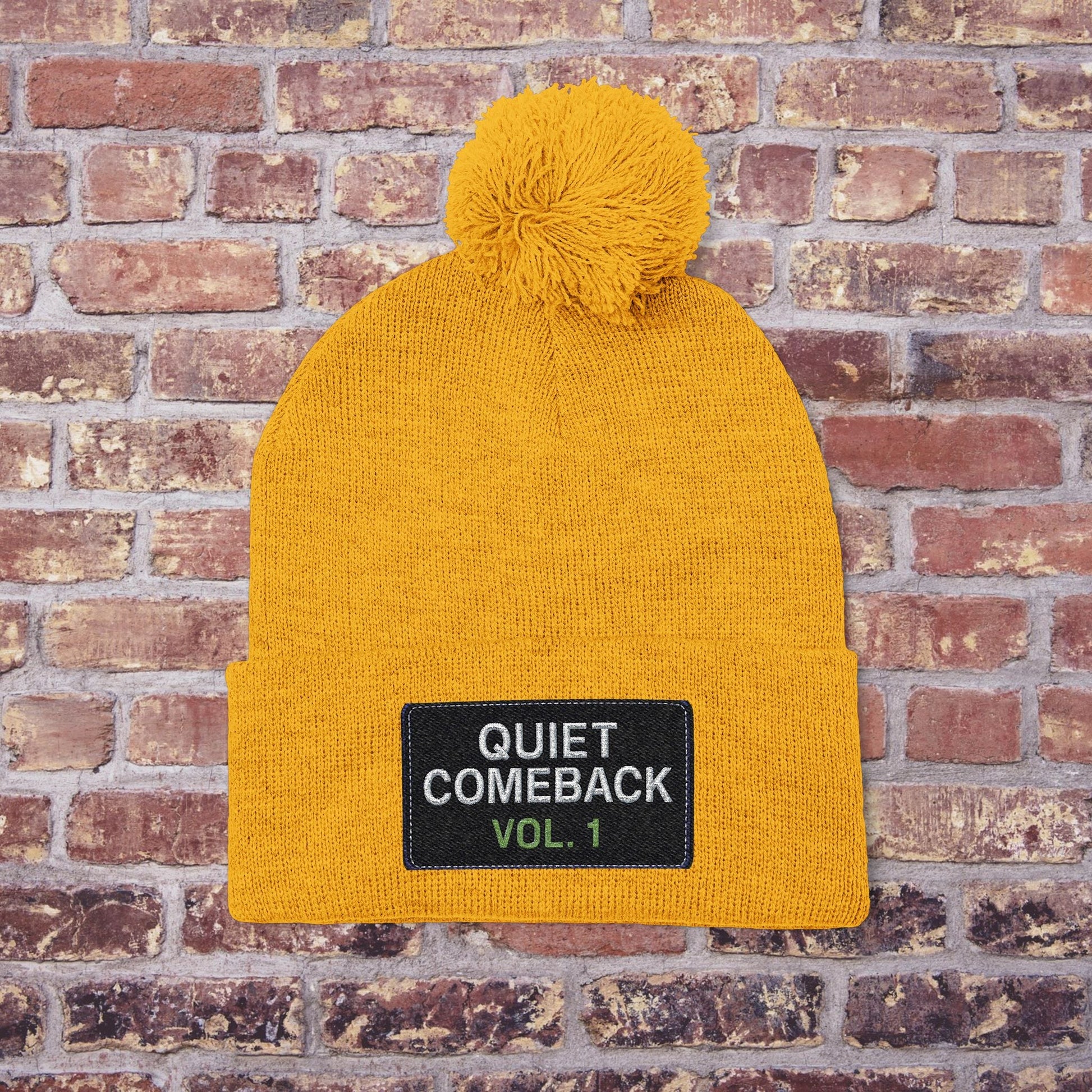 Quiet Comeback Vol. 1 Pom Beanie – Back to School Edition Printify