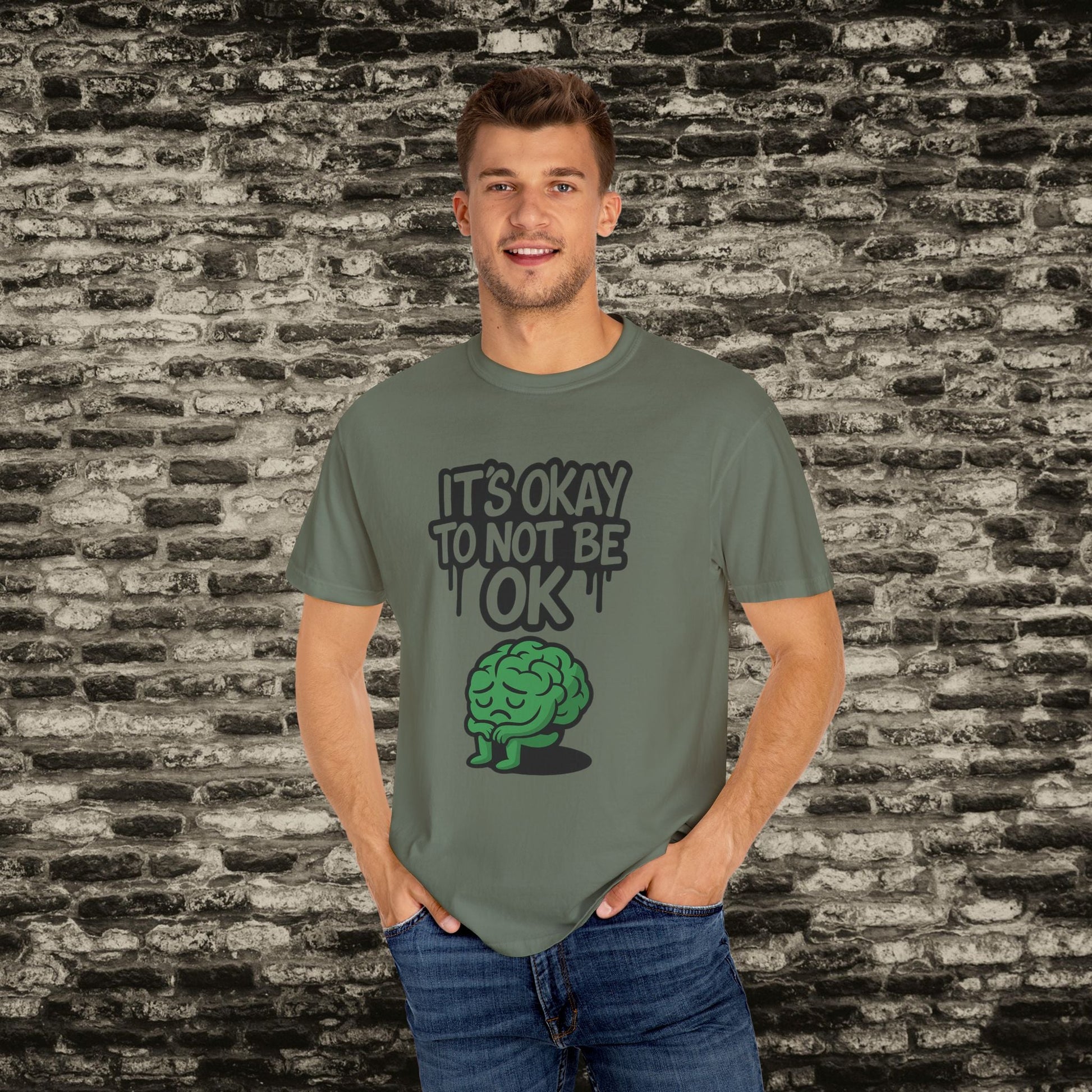 It’s Okay to Not Be OK Tee – Mental Health Awareness Shirt Printify