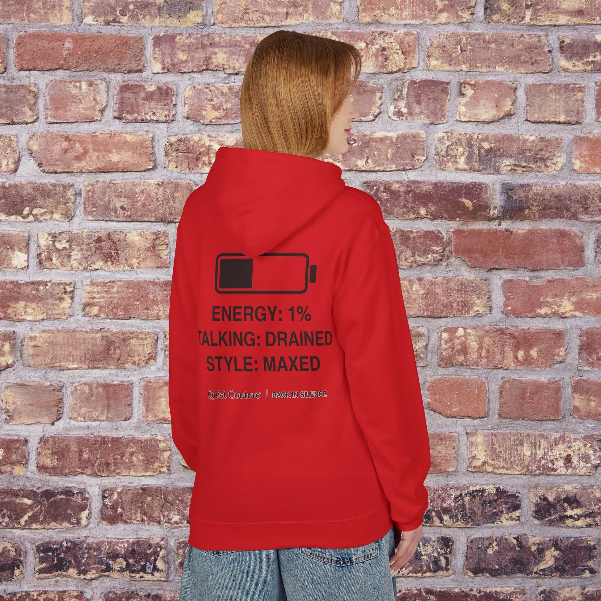 Social Battery Hoodie — Quiet Comeback Vol. 1 Printify