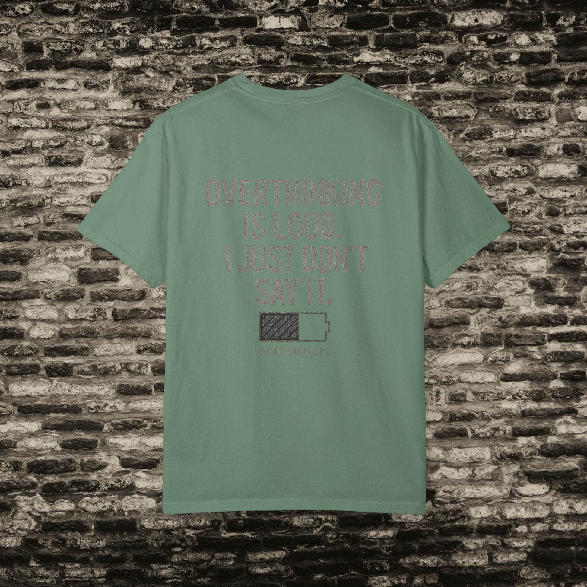 Mind on 10 T-shirt, Overthinking Humor Tee, Unisex Graphic Shirt, Gift for Mental Health Awareness, Casual Wear, Relaxed Fit Printify