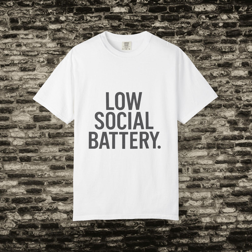 Low Social Battery” Introvert Tee – Quiet Couture Printify