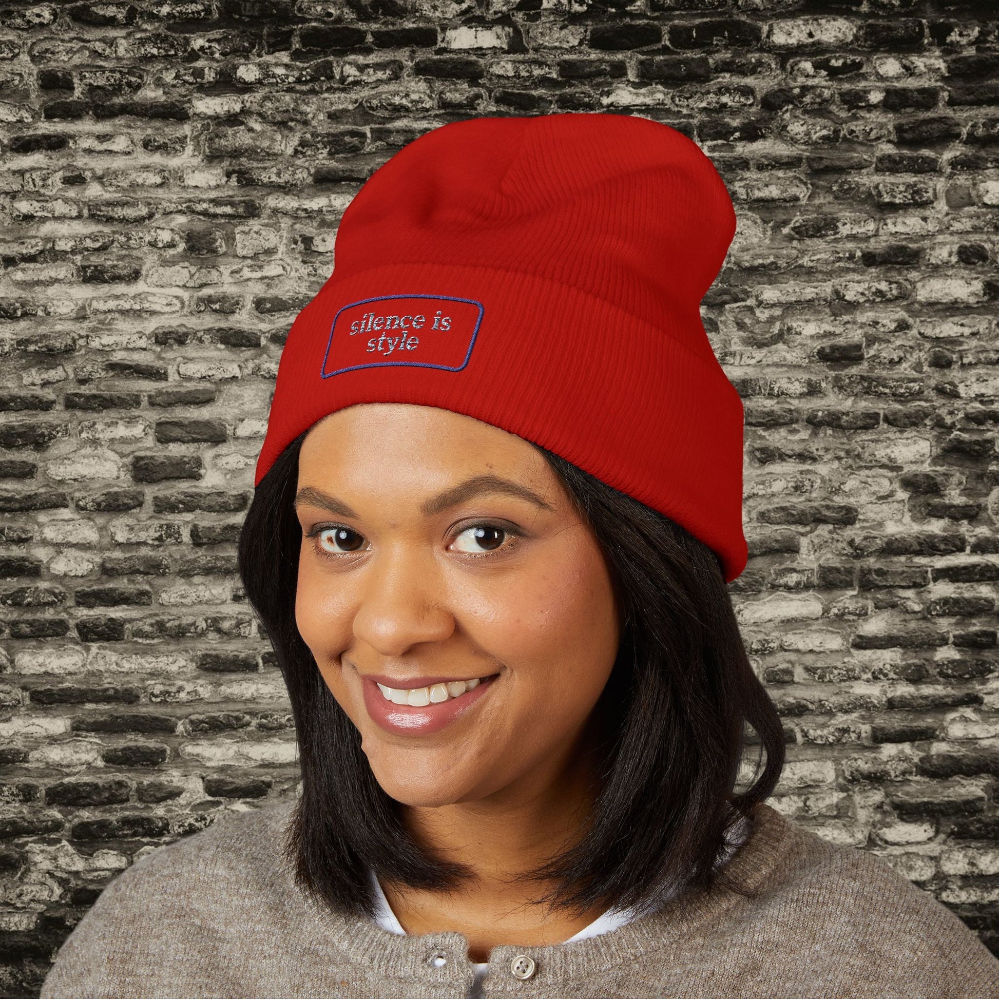 Silence Is Style” Beanie – Back to School Edition Printify
