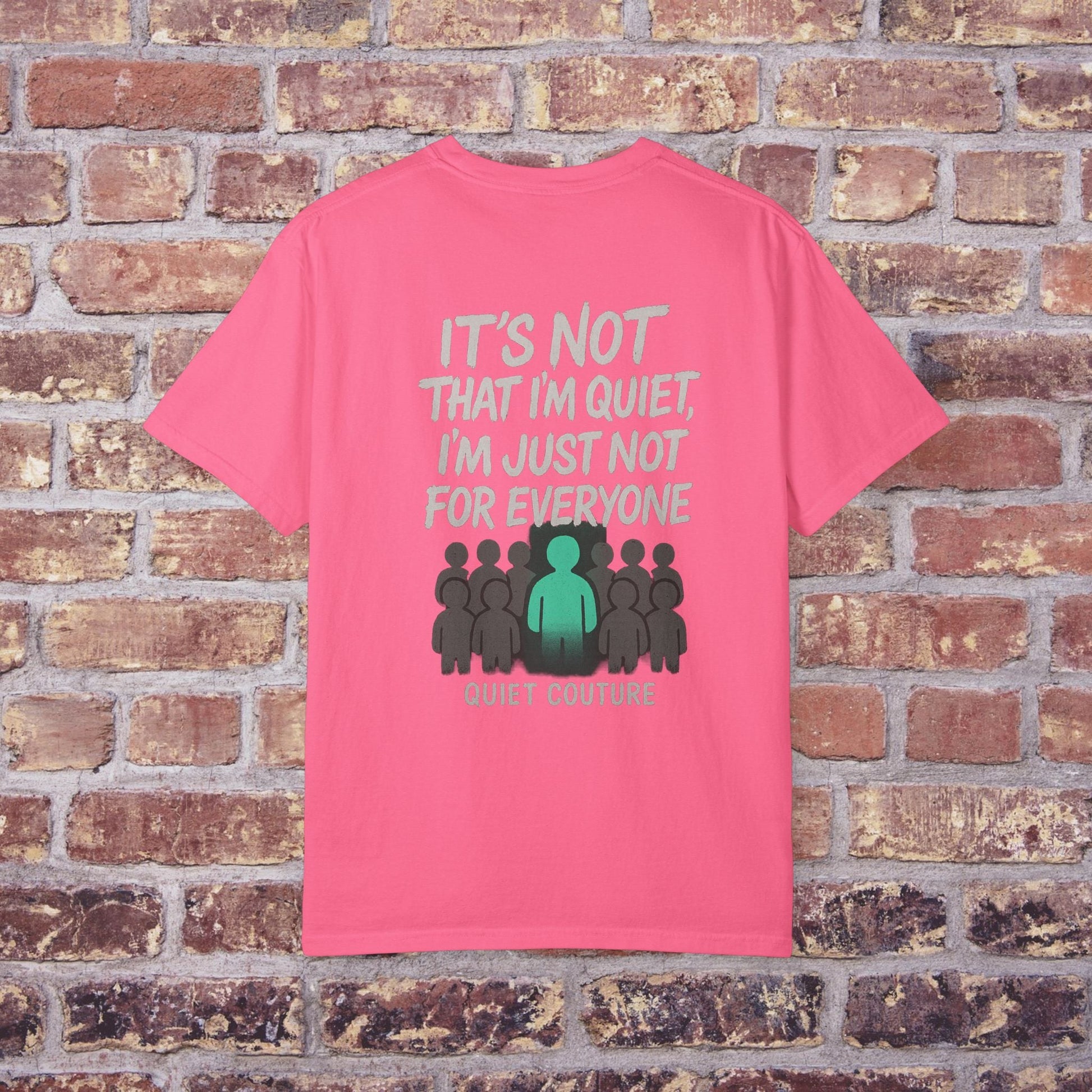 Silent But Loud Unisex T-Shirt – Quiet Couture Graffiti Drop Printify