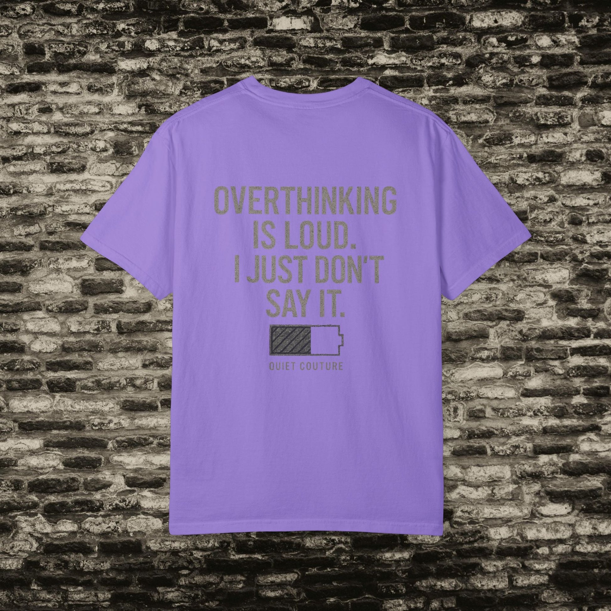 Mind on 10 T-shirt, Overthinking Humor Tee, Unisex Graphic Shirt, Gift for Mental Health Awareness, Casual Wear, Relaxed Fit Printify
