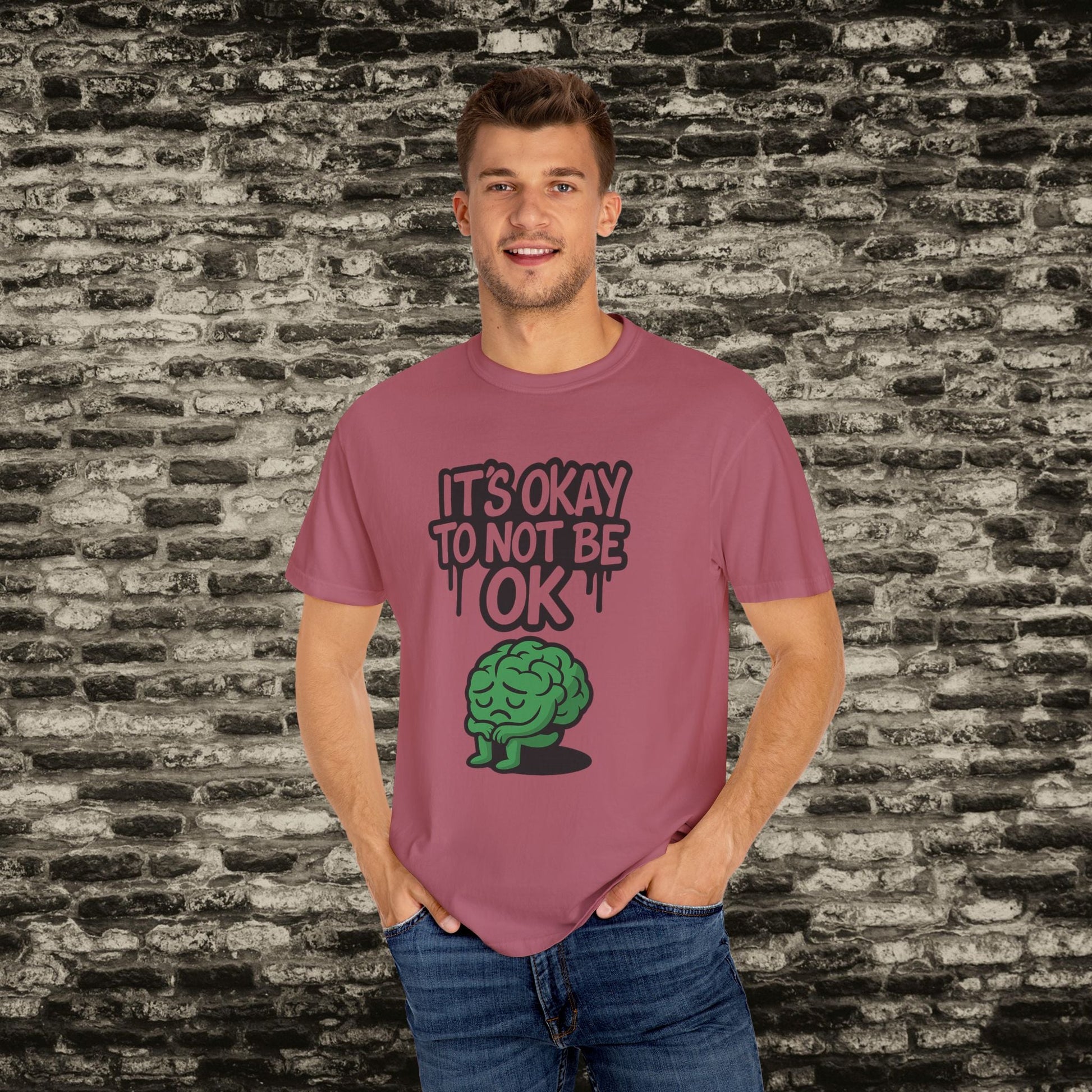 It’s Okay to Not Be OK Tee – Mental Health Awareness Shirt Printify