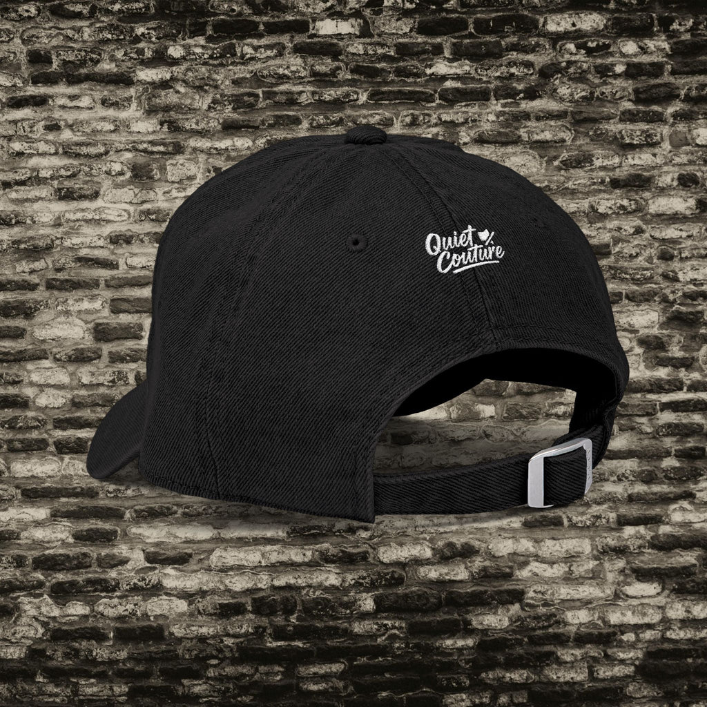 Muted But Moving Hat – Minimalist Denim Embroidered Cap Printify